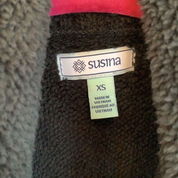 💕x2HP💕Susina black faux fur shearling vest - Picture 7 of 12